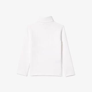 T-shirt manches longues à col roulé en coton T-Shirts & Chemises - Blanc - Lacoste - Garçon