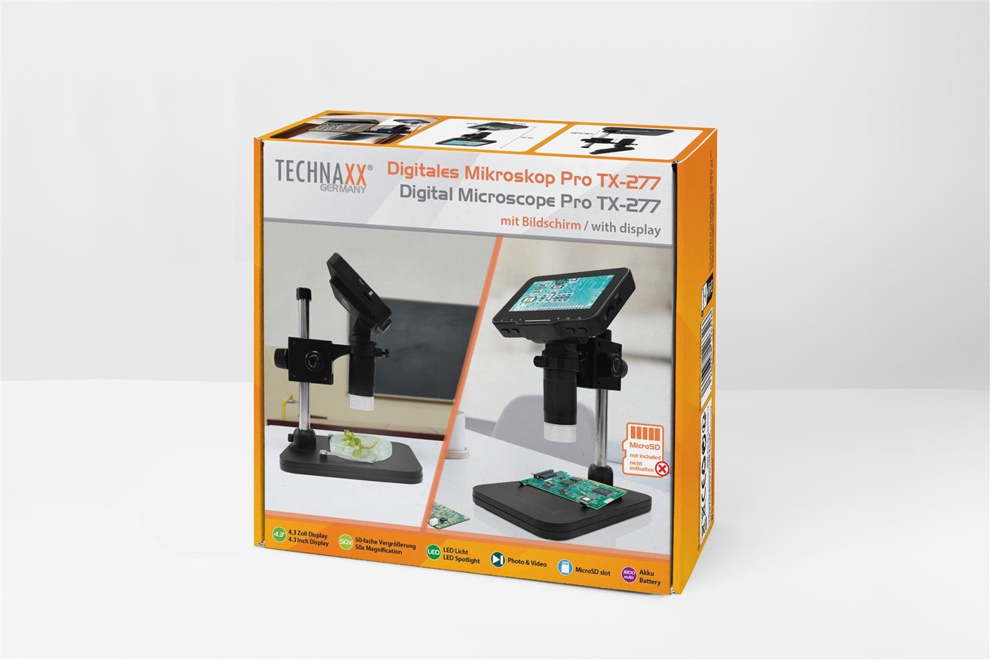 Technaxx - Digitalt mikroskop Pro TX-277