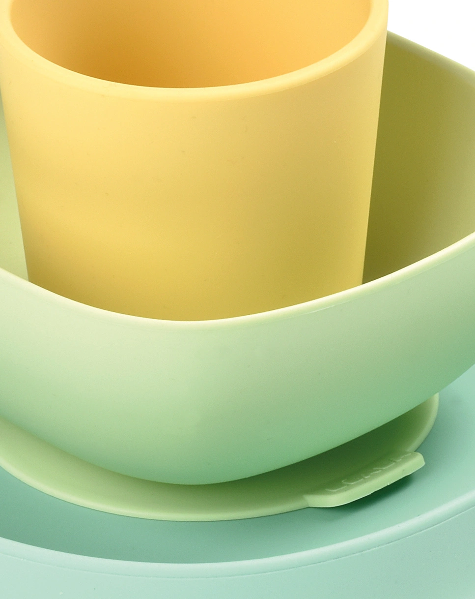 Silikon-Geschirrset BIG MEAL 4-teilig in yellow
