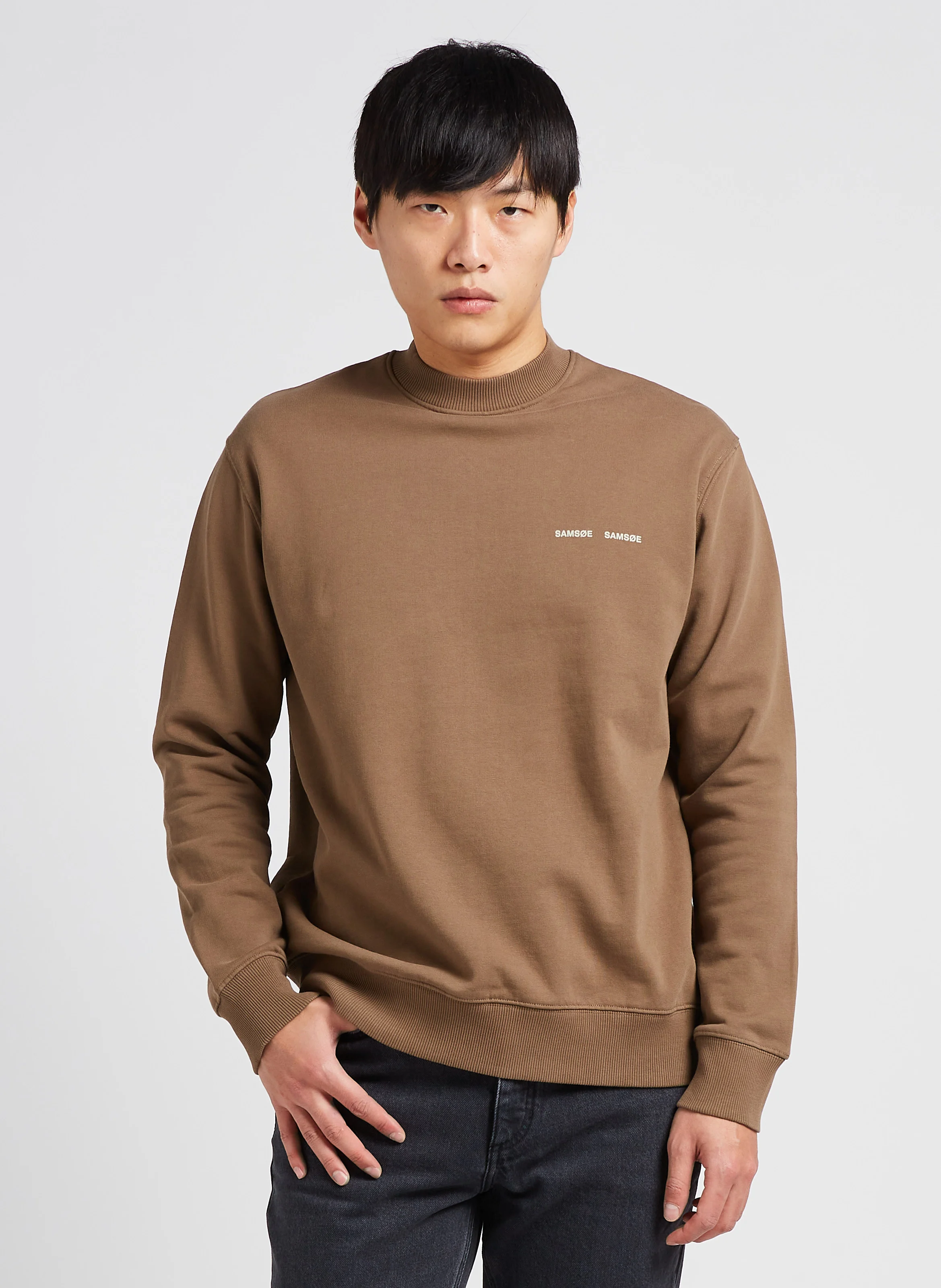 NORSBRO - Sweat col rond ample en coton biologique | Gris