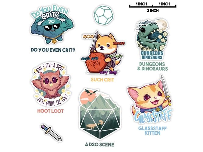 Glass Staff Sticker Bomb Pack Mehrfarbig Aufkleber für RPG-Fans