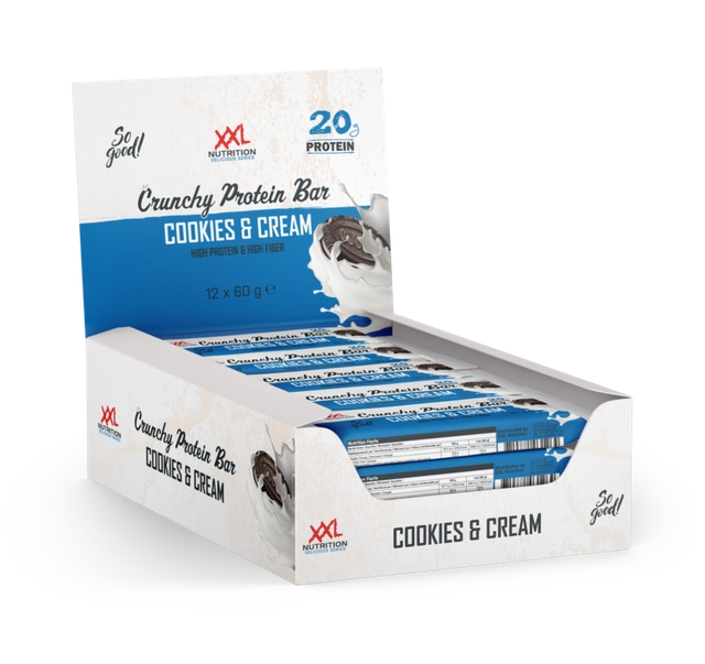 Crunchy Protein Bar – Cookies & Cream (12 Stuks)