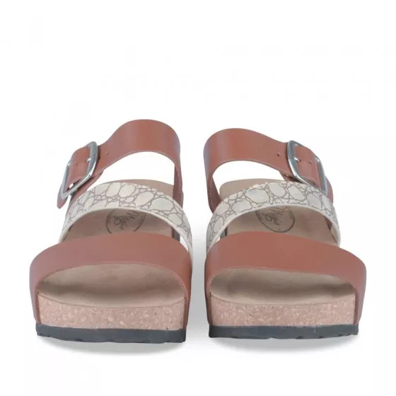 Mules COGNAC MEGIS CASUAL