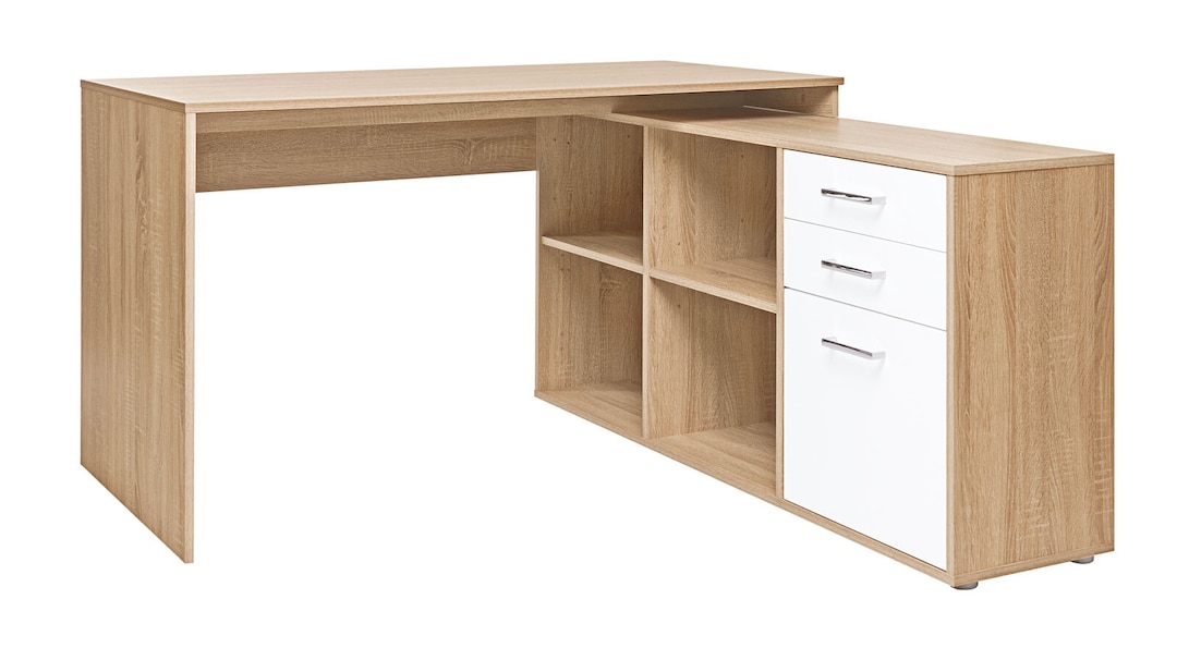 Winkelschreibtisch LONDON 139 x 136 cm Sonoma Eiche braun