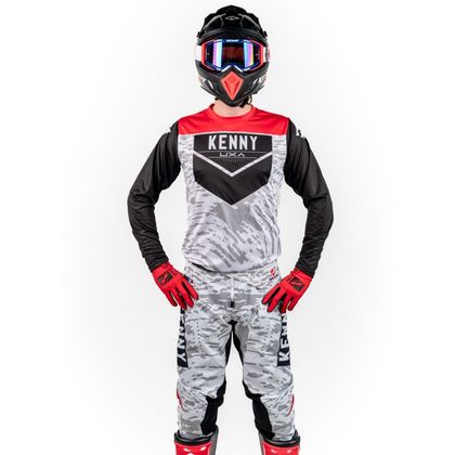 Pantalon cross Kenny REPLICA HONDA MOTOBLOUZ SR PERFORMANCE STONE RED 2024 - Blanc / Noir