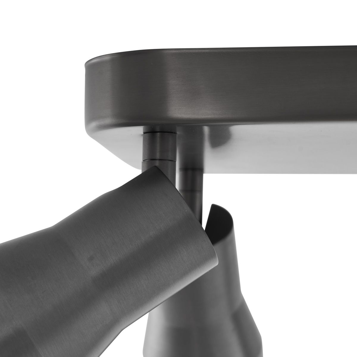 Plafondspot gunmetal GU10 50mm vierkant 4-lichts - Stanley
