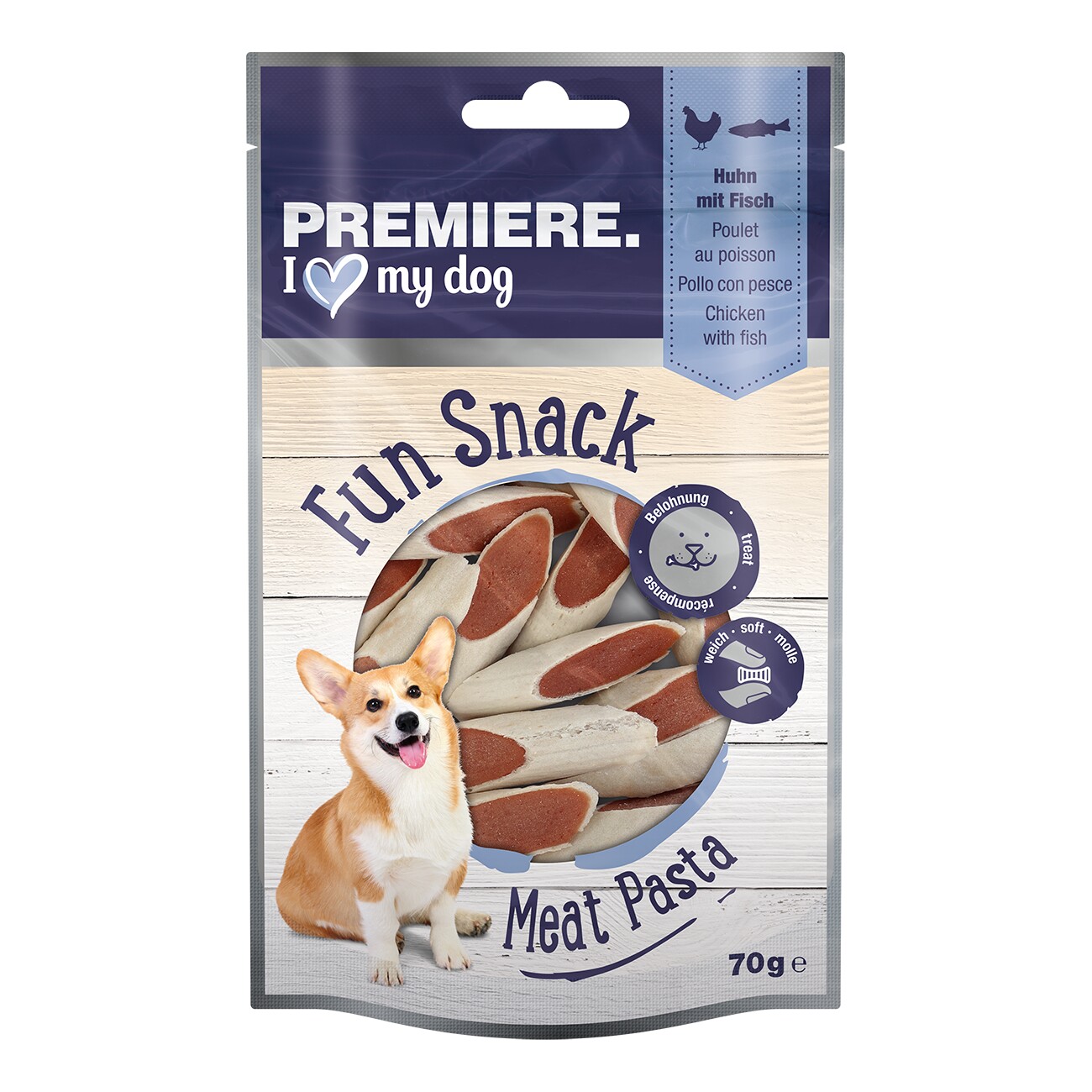 PREMIERE Meat Pasta Huhn mit Fisch 7x70g