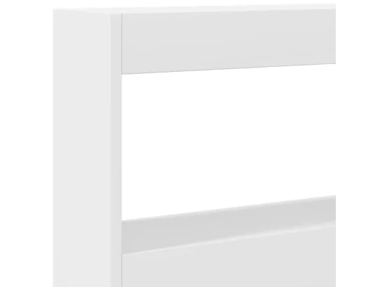 Armoire tête de lit avec LED blanc 160x17x102 cm