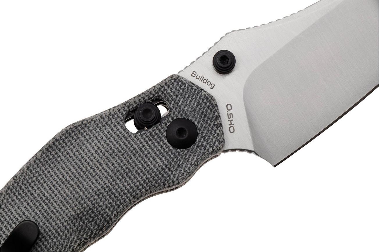 Kizer Vanguard Bulldog V3672C2 Satin 154CM, Grey Micarta, zakmes, O.SHO design