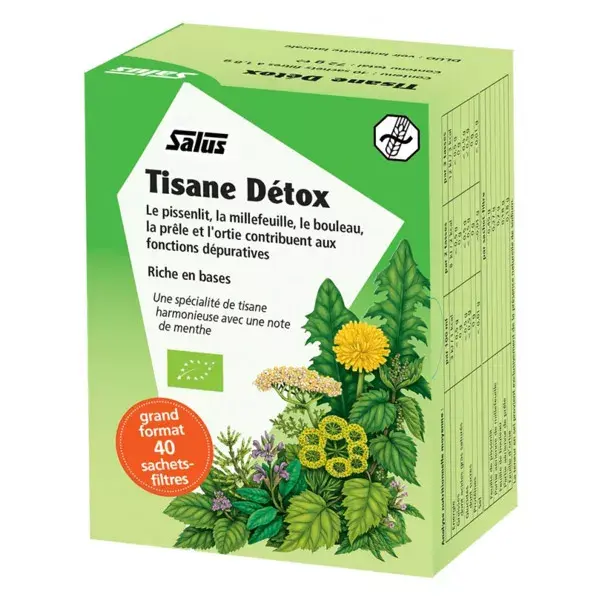 Chá de ervas detox Salus, 40 sachês