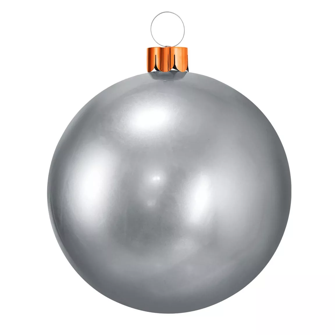 Grande boule de Noël gonflable (D65 cm) Argent