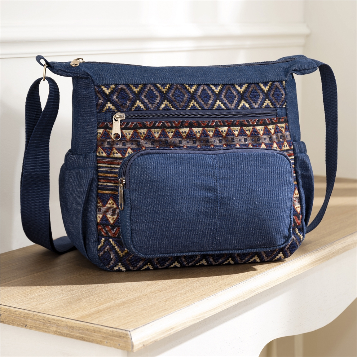 Sac en jean brodé RFID
