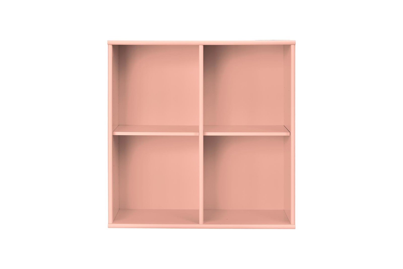 Mistral Bokyller 70x70x27 cm. Lakkert farget eik i Dus Rosa. Veggmontert.
