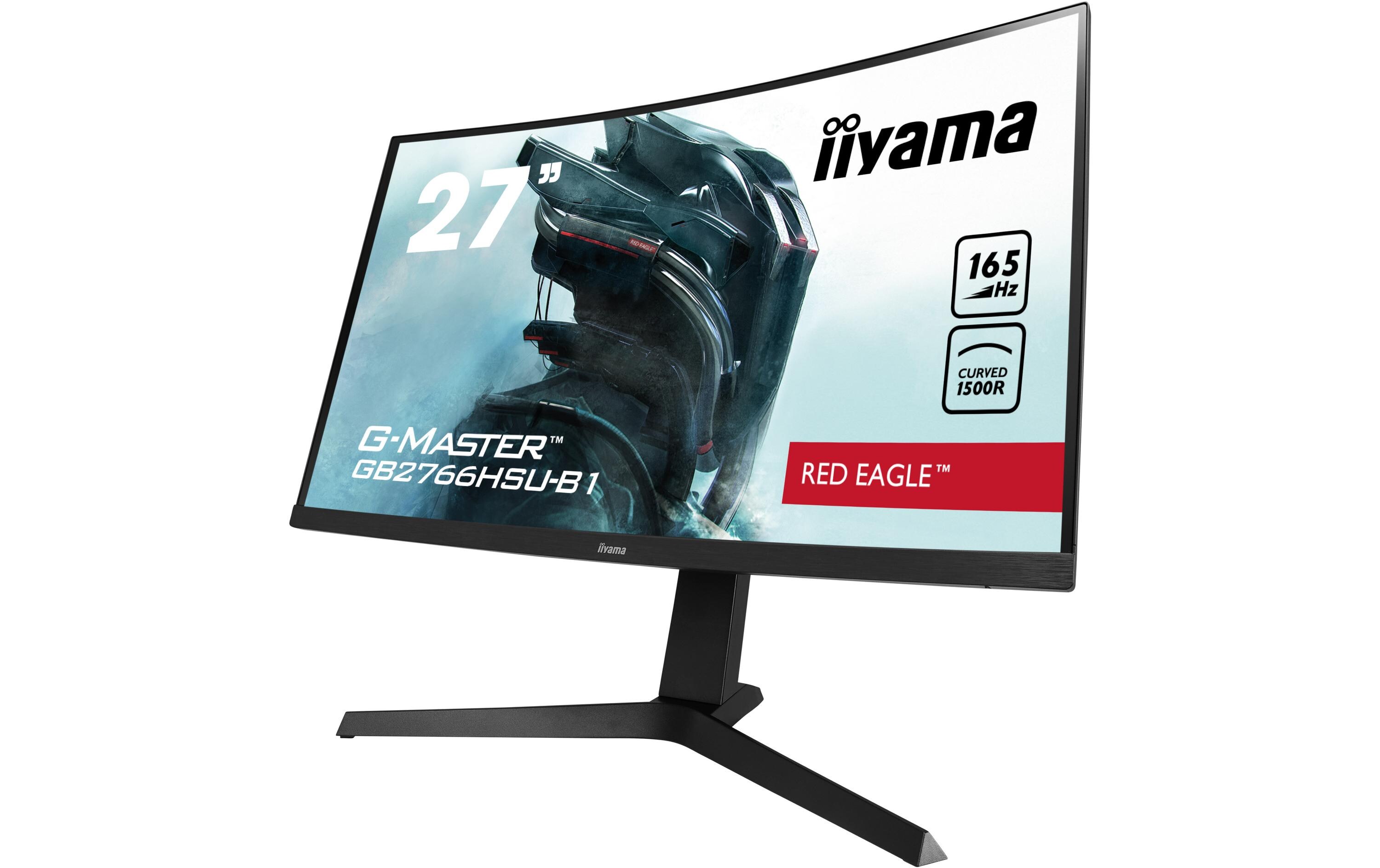Monitor G-Master GB2766HSU-B1<br>27-Zoll-Monitor mit gebogenem VA-Panel und einer Bildwiederholfrequenz von 165 Hz