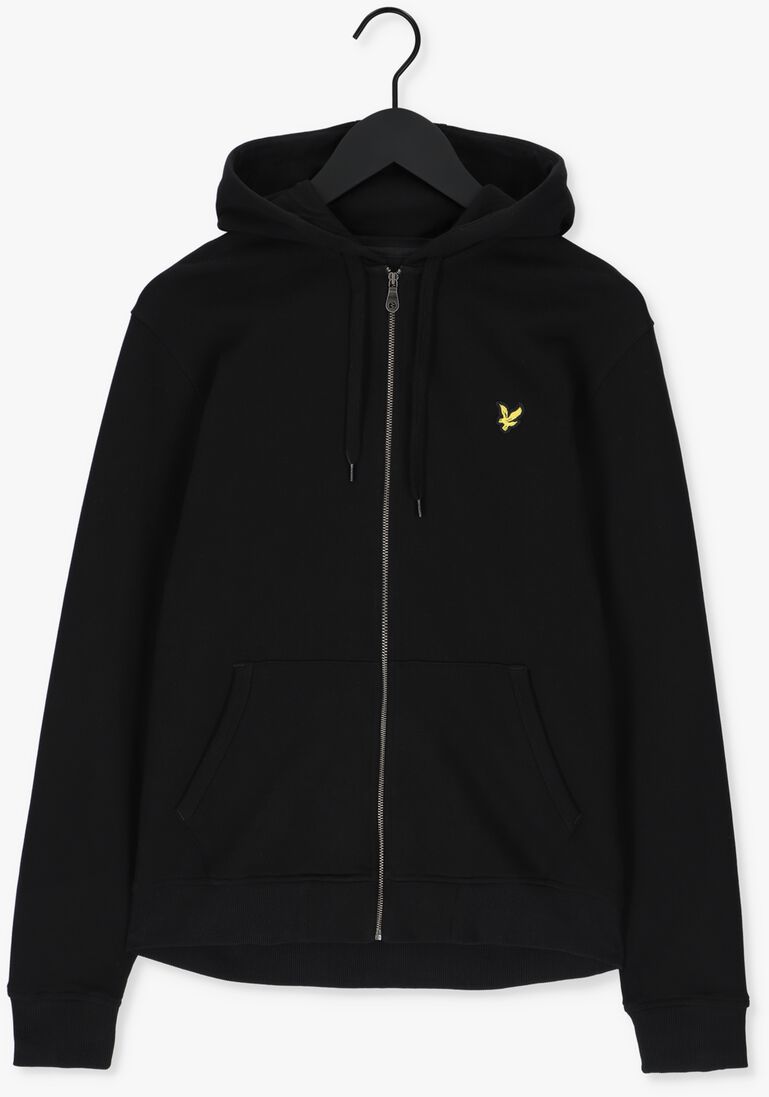 LYLE & SCOTT zwarte lyle & scott trui zip through hoodie