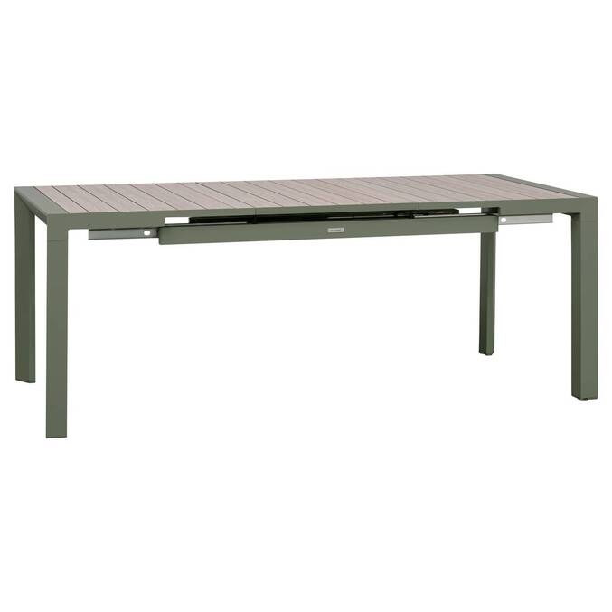 Table de jardin extensible rectangulaire EVASION Lin / Vert laurier
