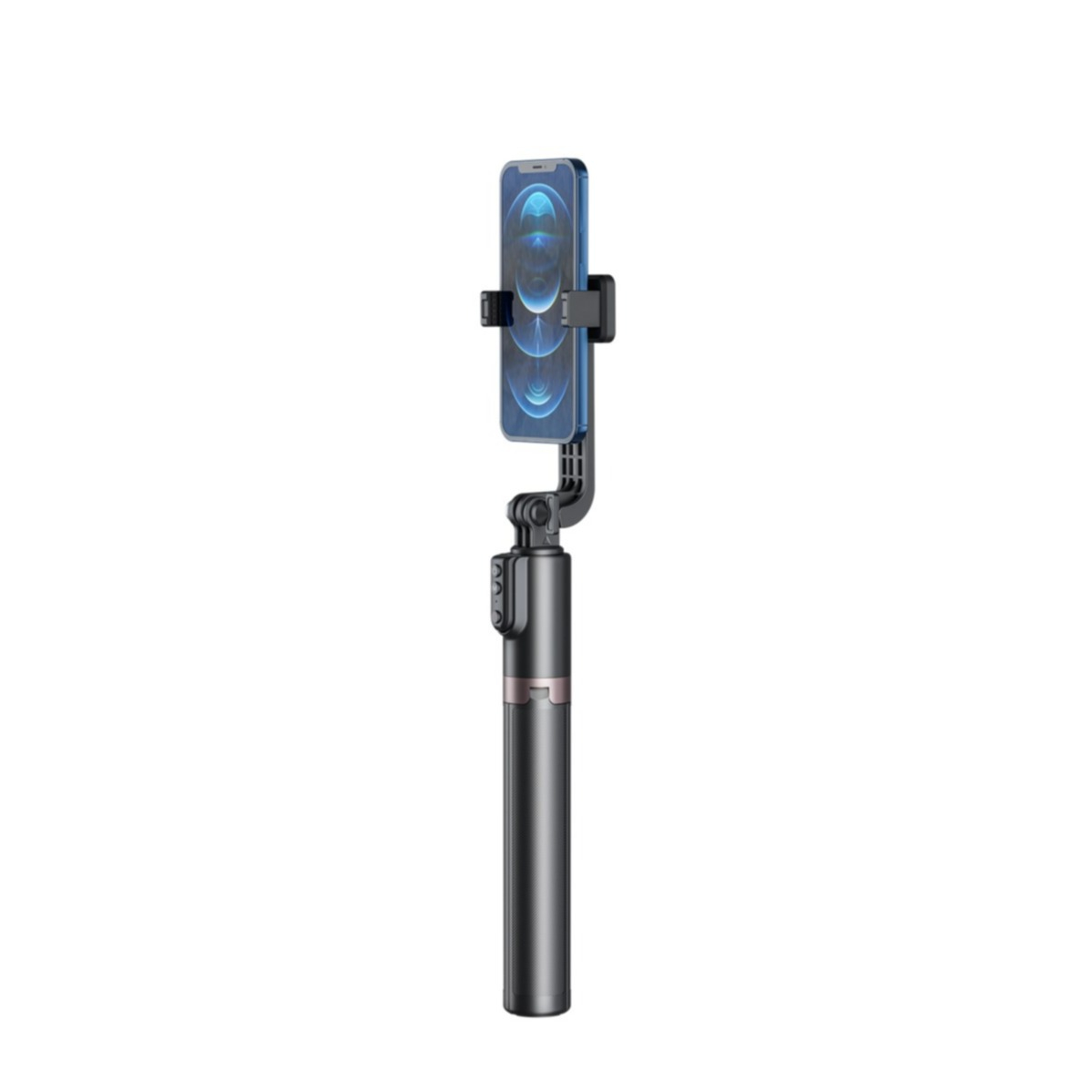 (130cm) 360° Grad Selfie Stick Tripod Dreibein Stativ Halterung mit Bluetooth Fernauslöser für Smartphone und GoPro (mit Adapter) - Schwarz