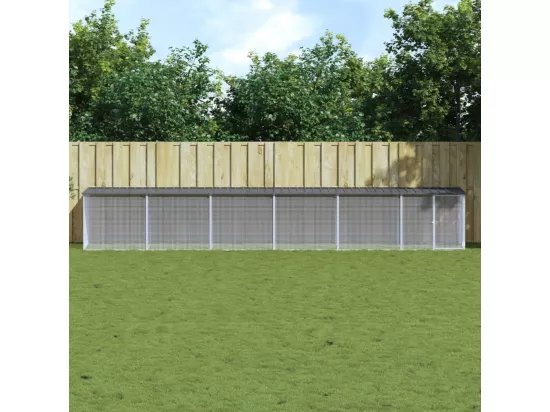 Poulailler avec toit anthracite 603x98x90 cm acier galvanisé