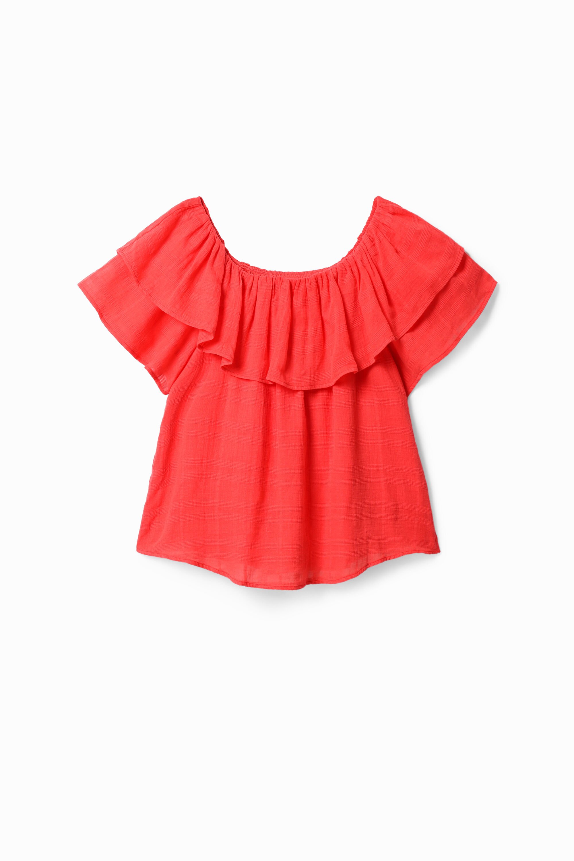 Blouse volants texturée