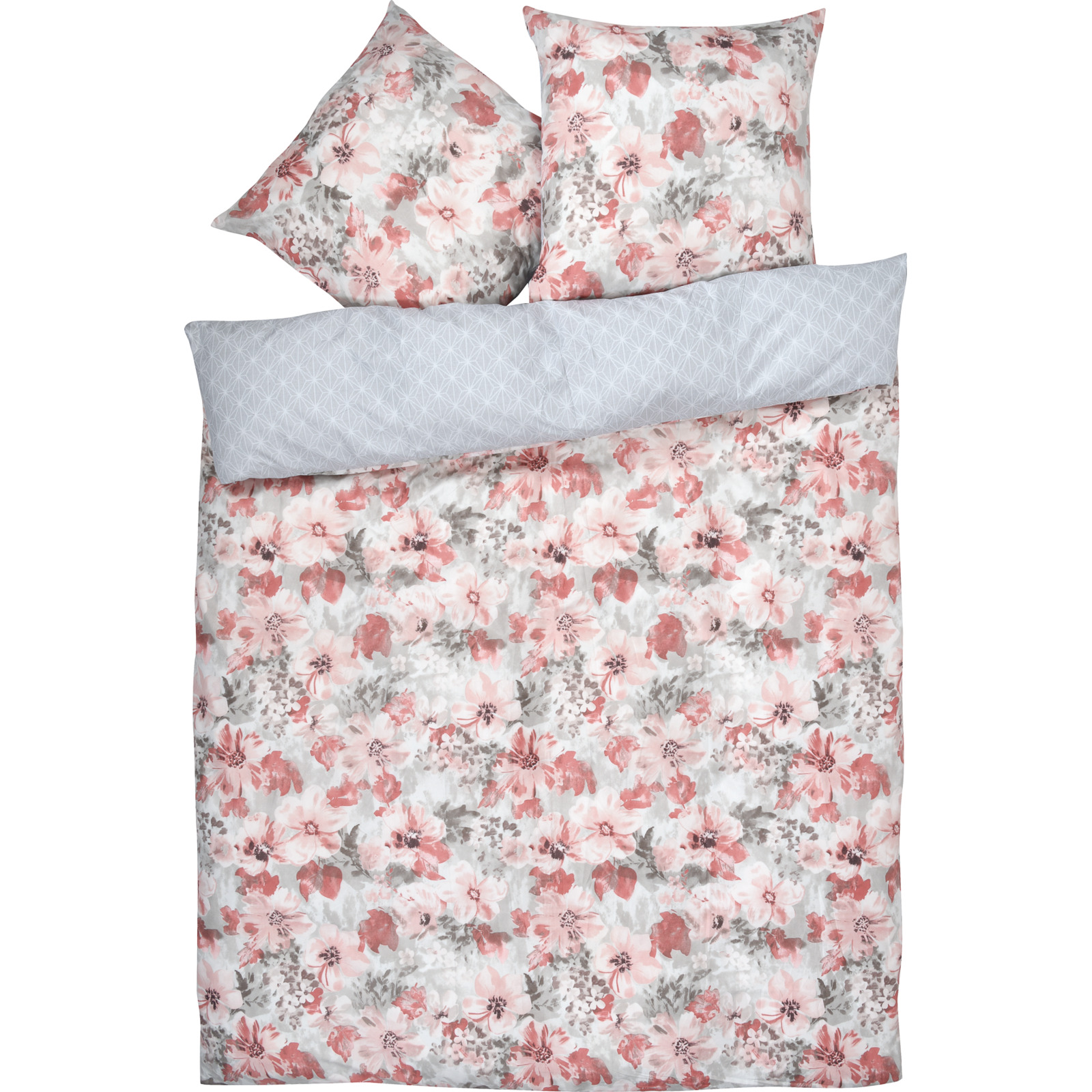 Bettwäsche rosarote Blumen 160x210 65x100 Bettanzug Nord