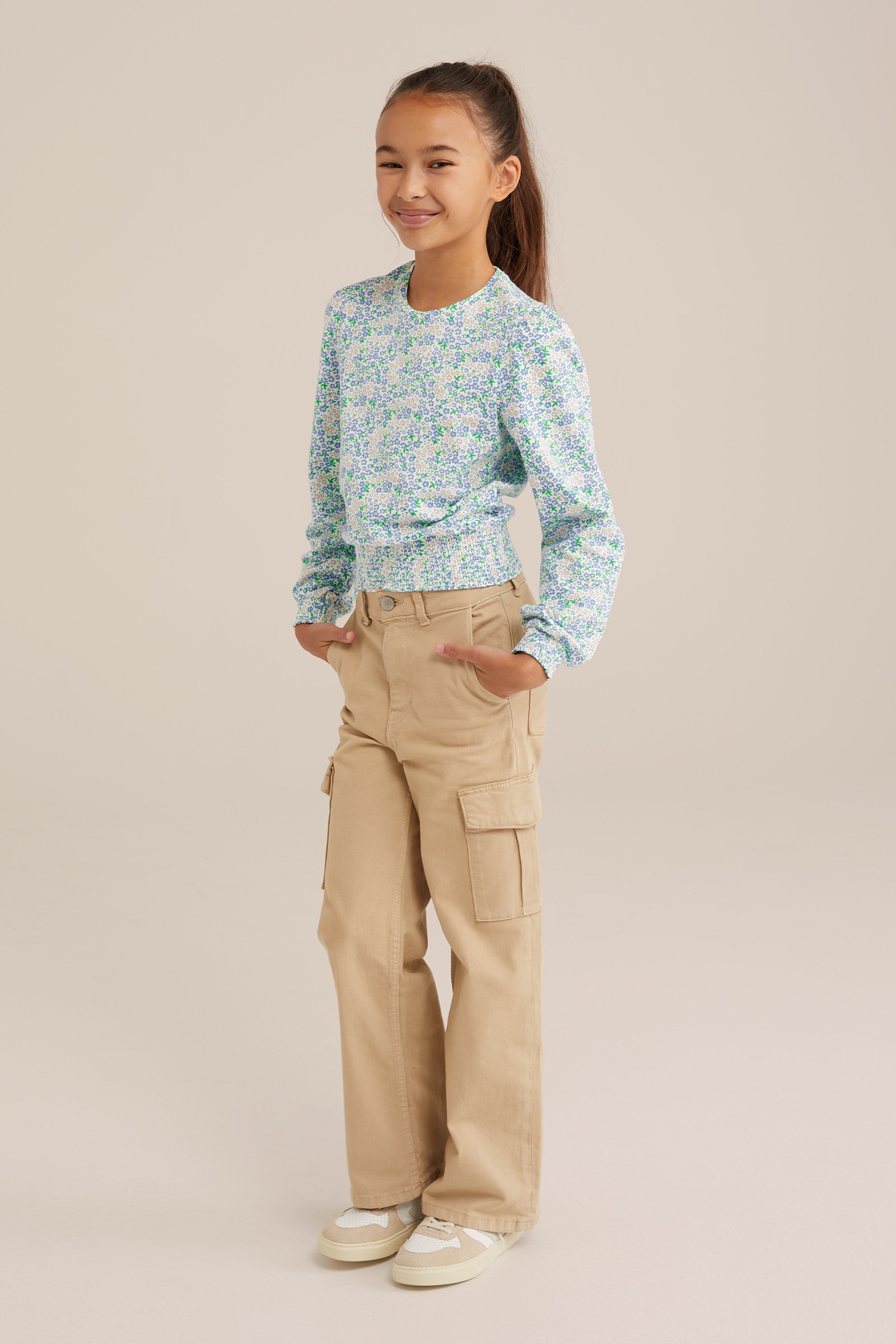 Meisjes t-shirt met dessin WE Fashion Blauw