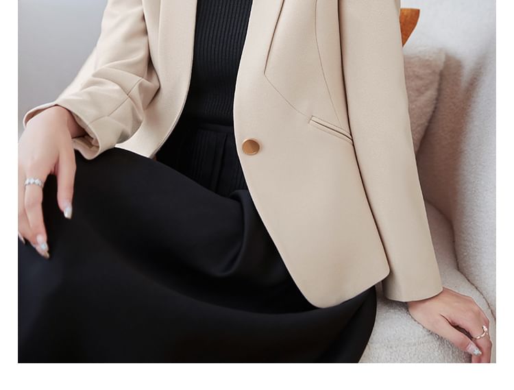 palajana - V-hals blazer met één knoop