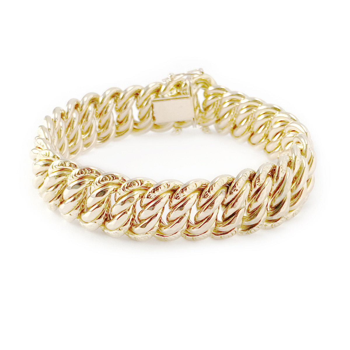 Bracelet d'occasion or 750 jaune maille américaine