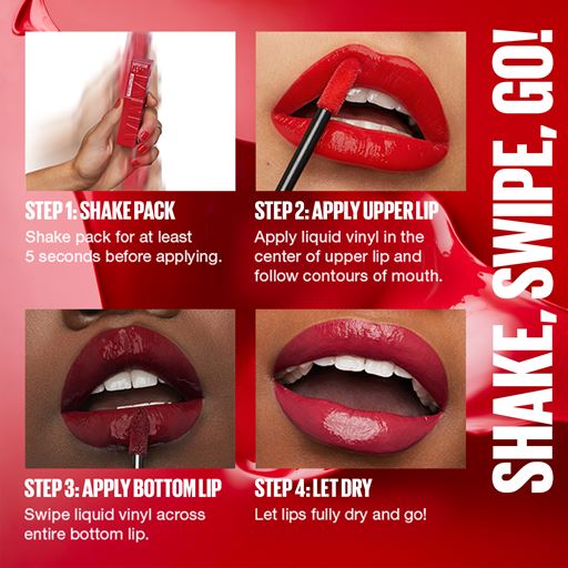Maybelline Superstay Vinyl Ink Læbestift, 25 Red-Hot