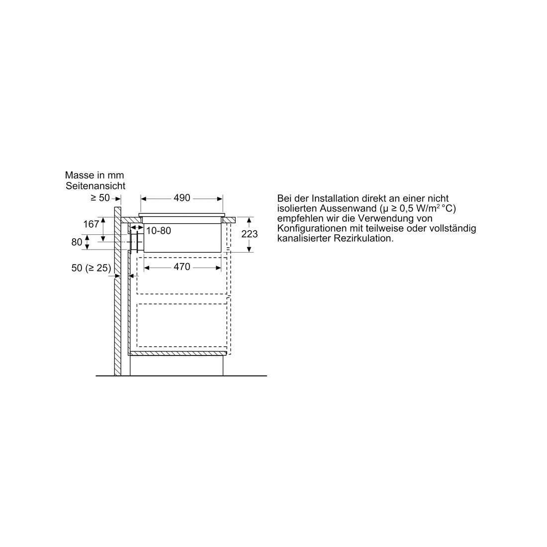 Bosch PVS611B16E Induktonkochfeld mit intergriertem Dunstabzug rahmemlos 60cm