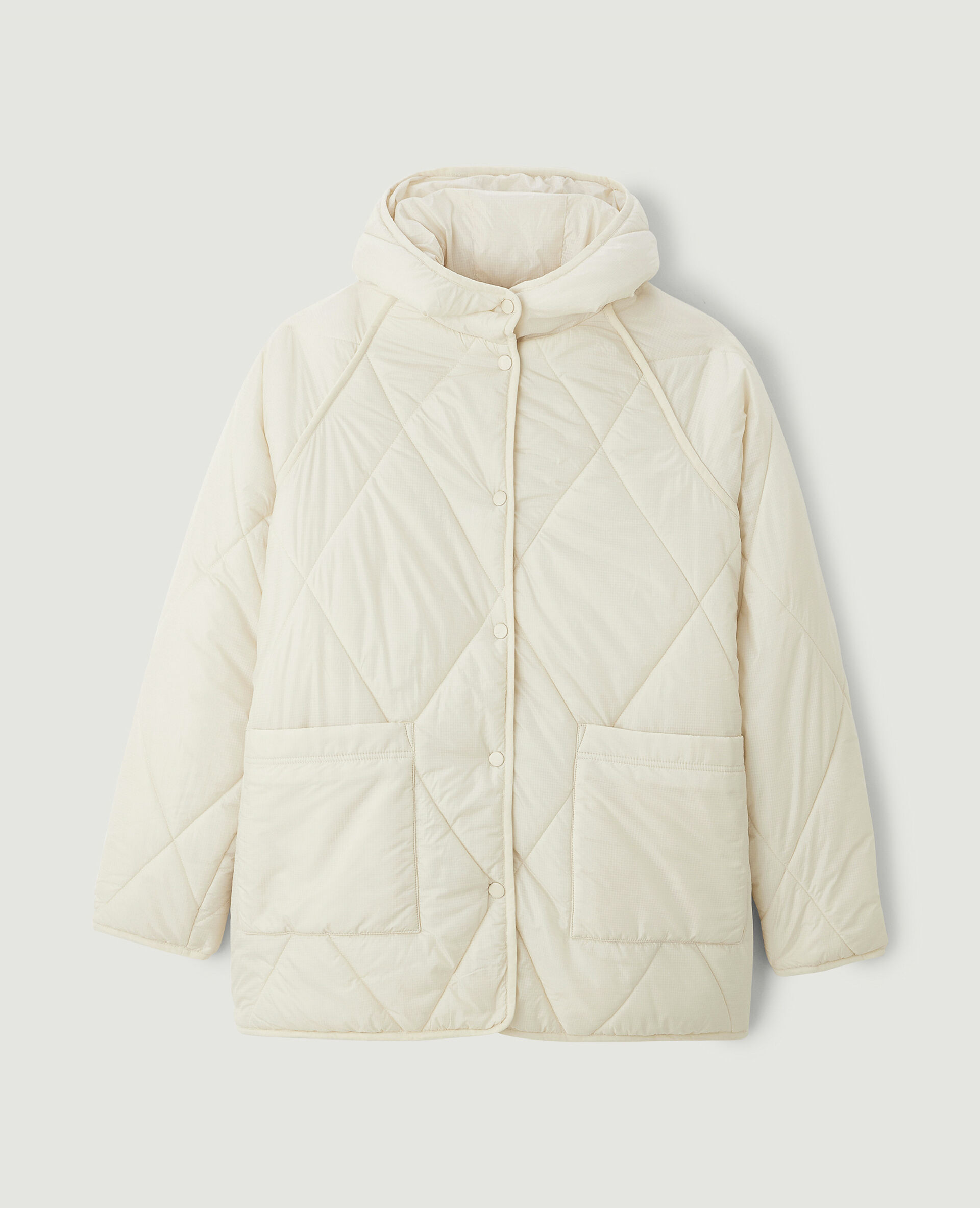 Veste matelassée avec capuche - Écru