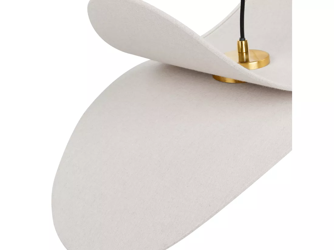 Lampe suspension MASCOTA Lin synthétique Gris clair
