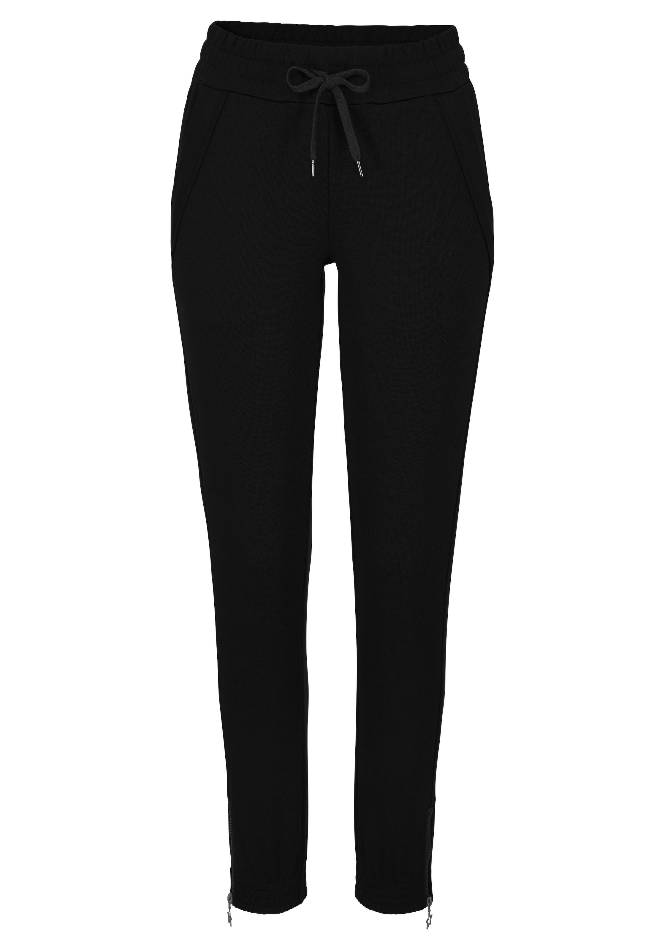 Bench. Loungewear Relaxhose  mit schmalem Bein und Zipper am Saum, Loungewear, Loungeanzug