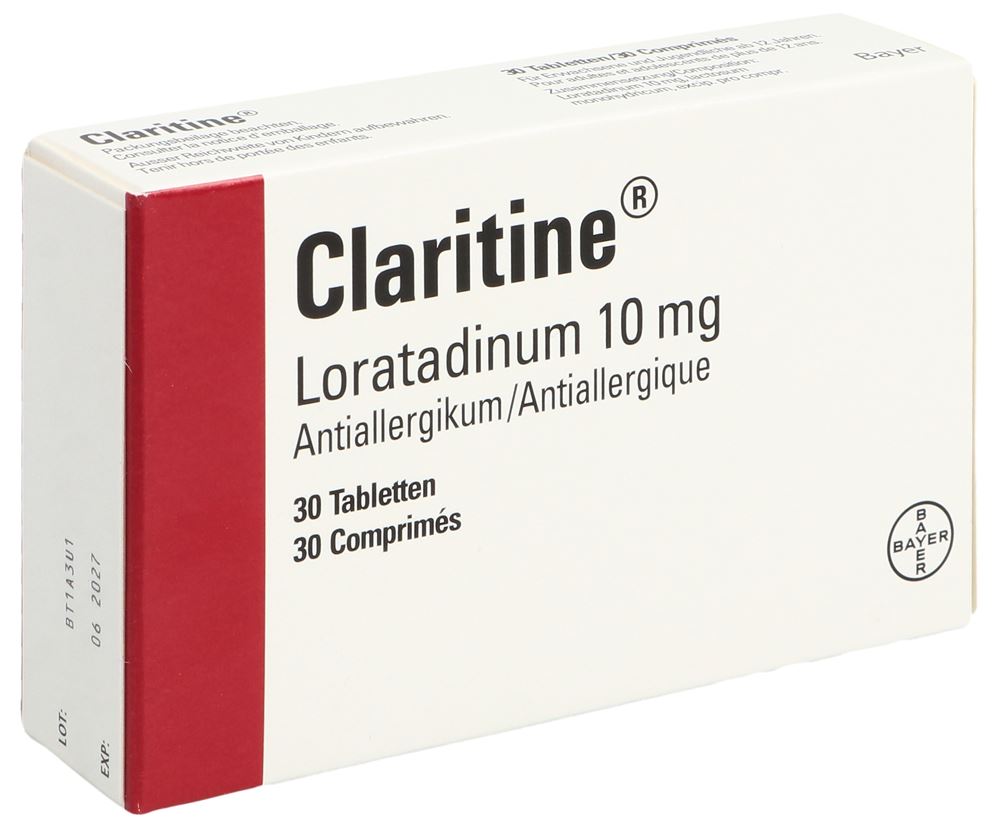 CLARITINE Tabl 10 mg Blist 30 Stk<br>30 Stück, Blister, Tablette