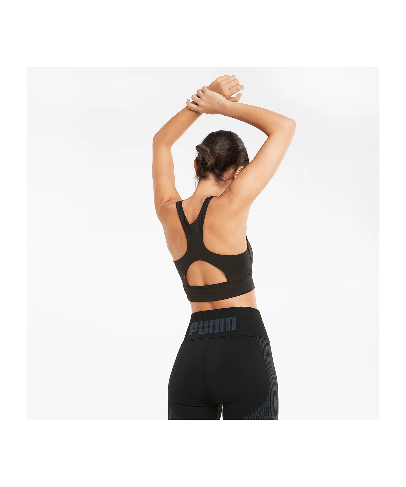 PUMA All In Long Line Sport-BH Damen Schwarz F01