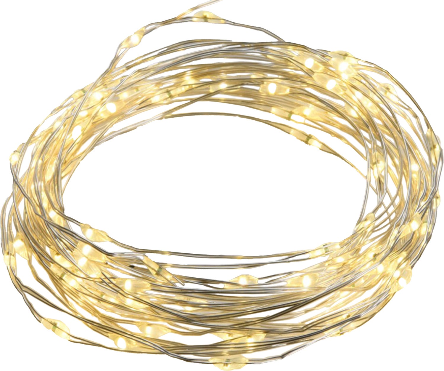 Solar verlichtingssnoer transparant 2 m met 100 lampjes
