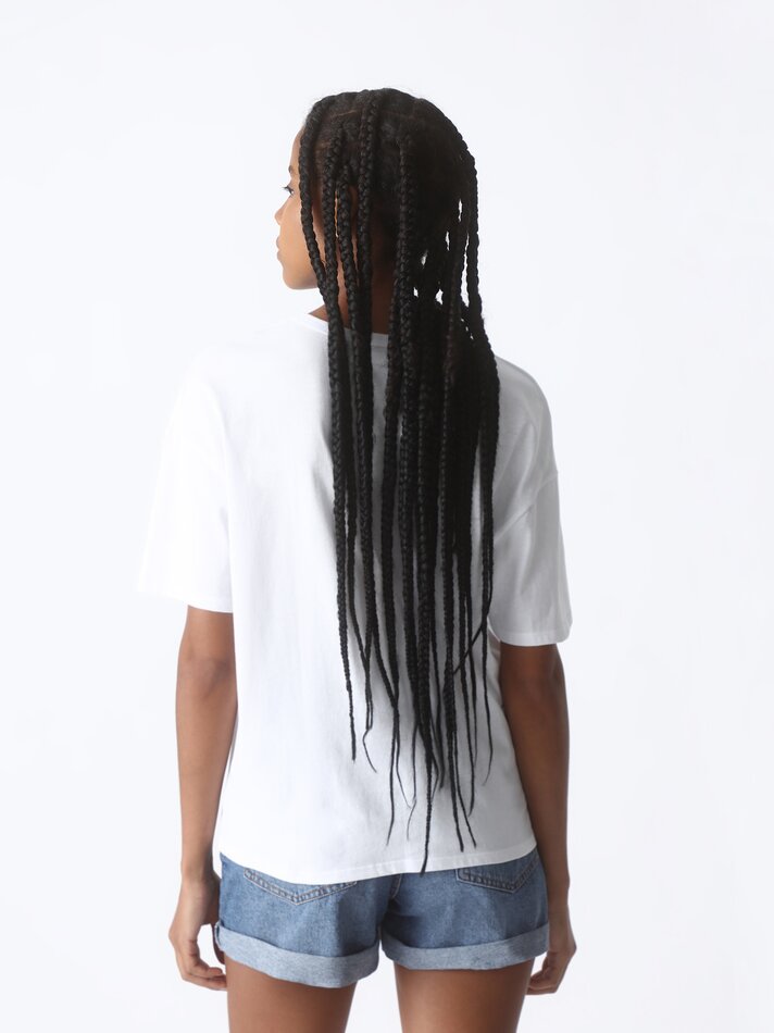 Camiseta de manga curta com estampa - Branca