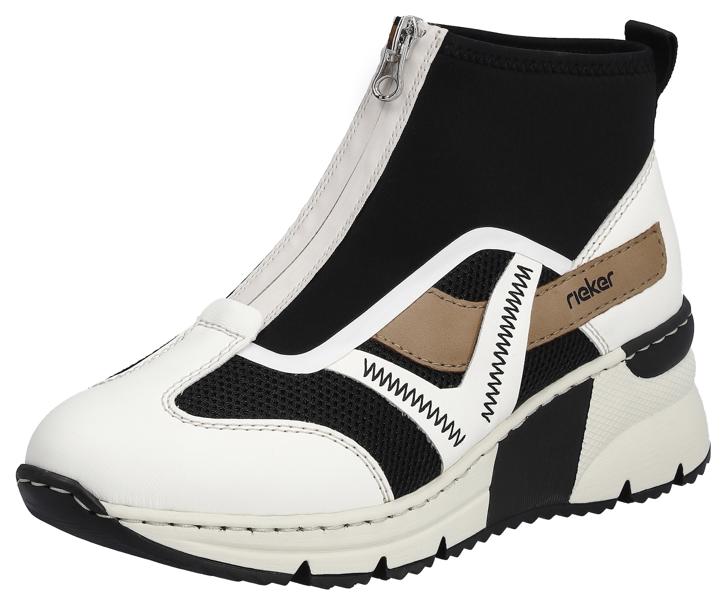 Rieker Schlupfboots  , Keilabsatz, Sneaker, High Top-Sneaker mit modischen Ziernähten