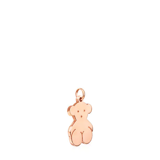 Pingente de urso médio com banho de ouro rosa 18k sobre prata - Sweet Dolls