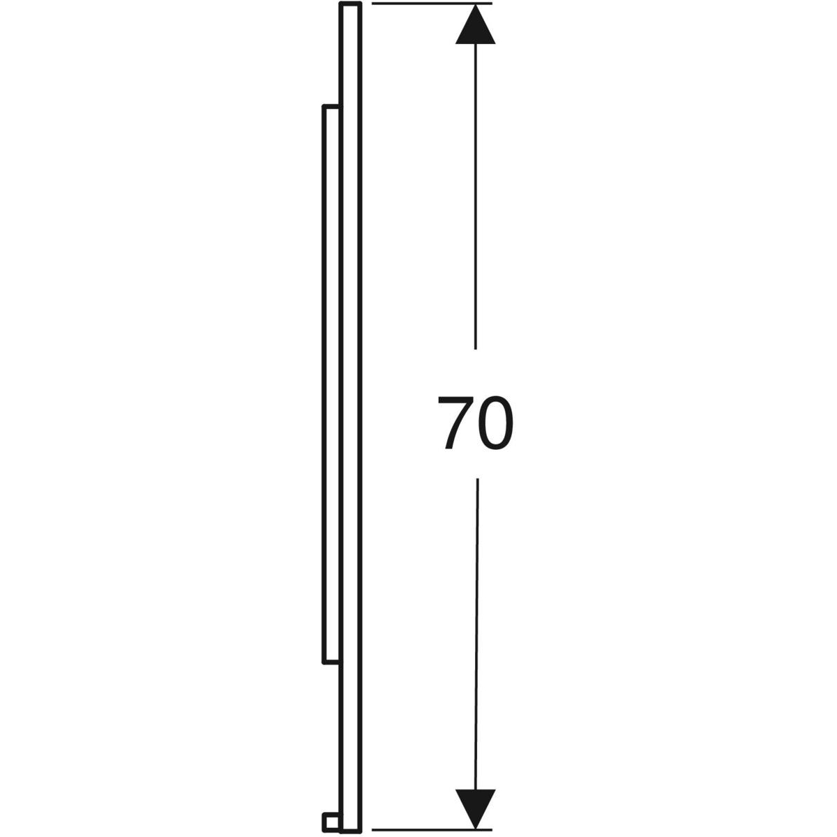 Geberit Option spiegel met verlichting en verwarming 160x70cm zwart