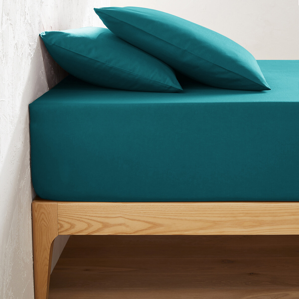 LA REDOUTE INTERIEURS<br>Lençol de algodão liso com elástico, dobrável, 32 cm, Scenario