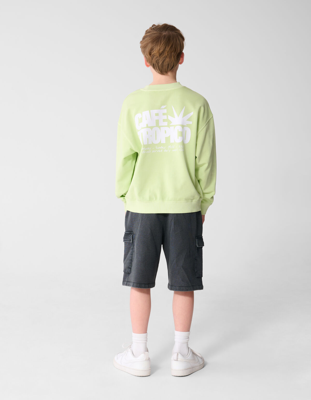 Loose Fit Cargo Short Donkergrijs