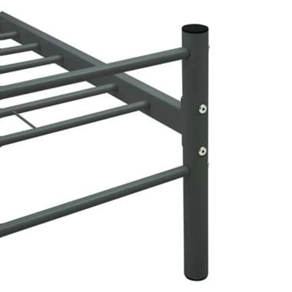 vidaXL - Tweepersoonbed - Grijs - Metaal - 160x200 cm