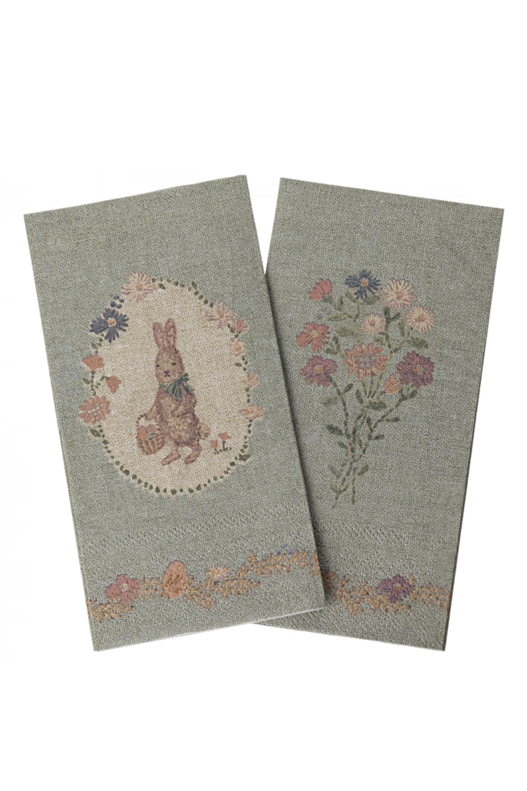 Maileg Napkin, Lapin De Pâques green green