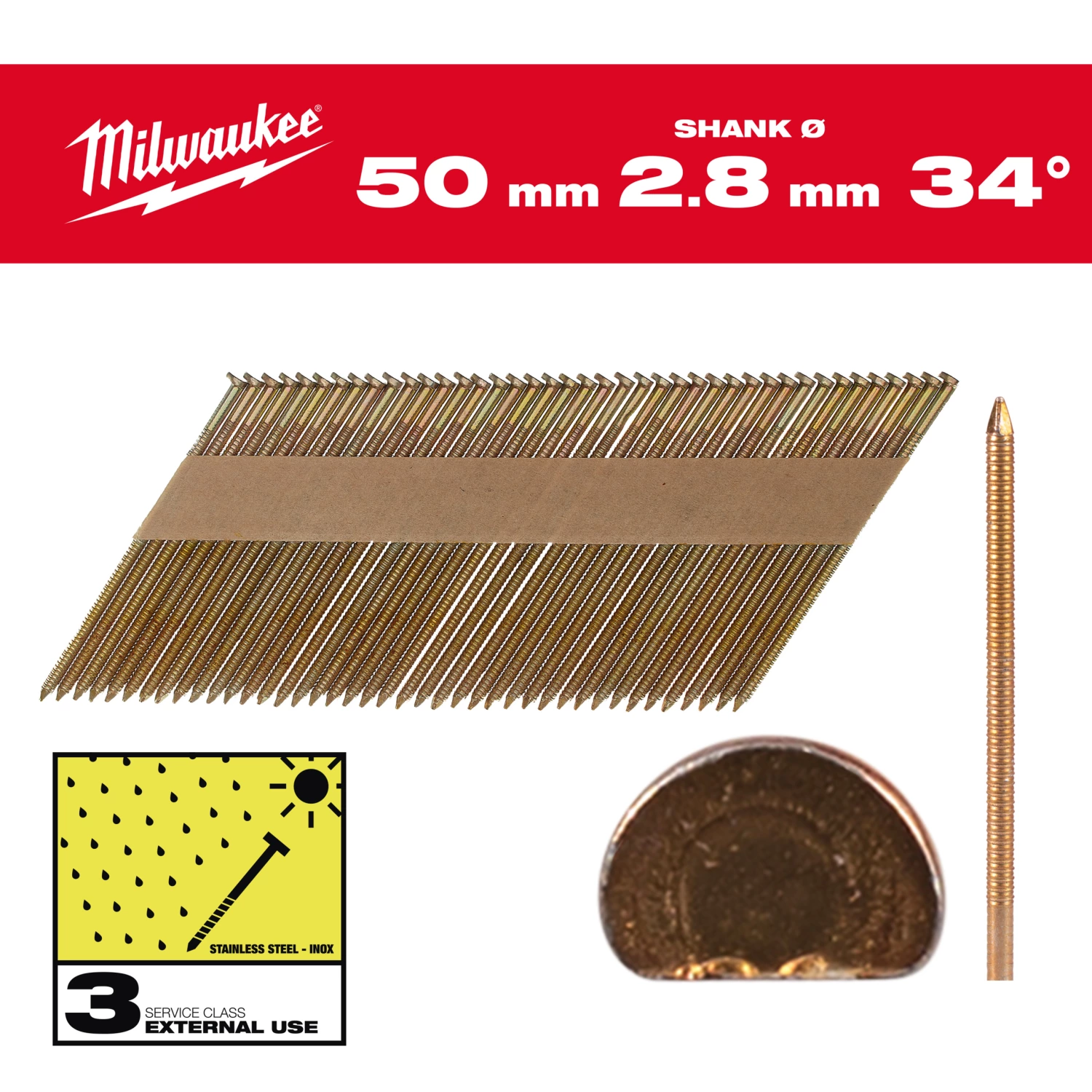 Milwaukee 4932492613 Nagels D-kop 34 50mm/RS/HDG/SC3-2,2kpc