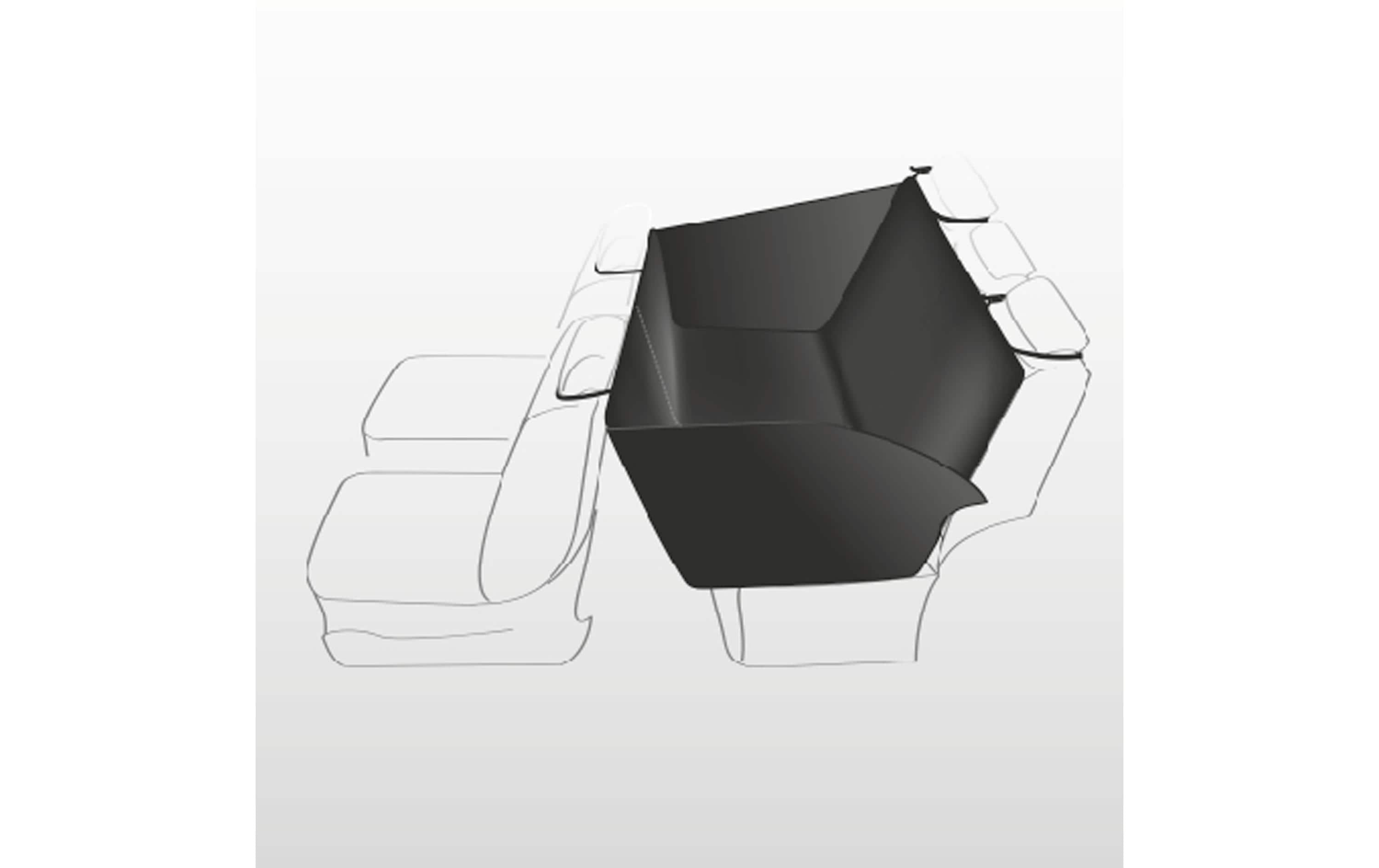 Auto-Schondecke Mit Seitenteilen, 1.55 x 1.30 m, schwarzAuto-Schondecke mit Seitenteil
