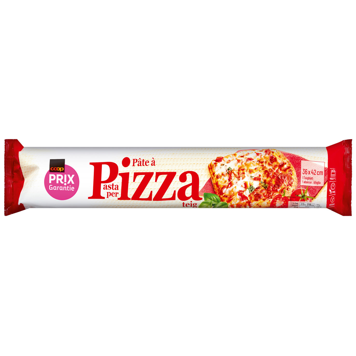 Prix Garantie Pizzateig eckig ausgewallt 36x42cm