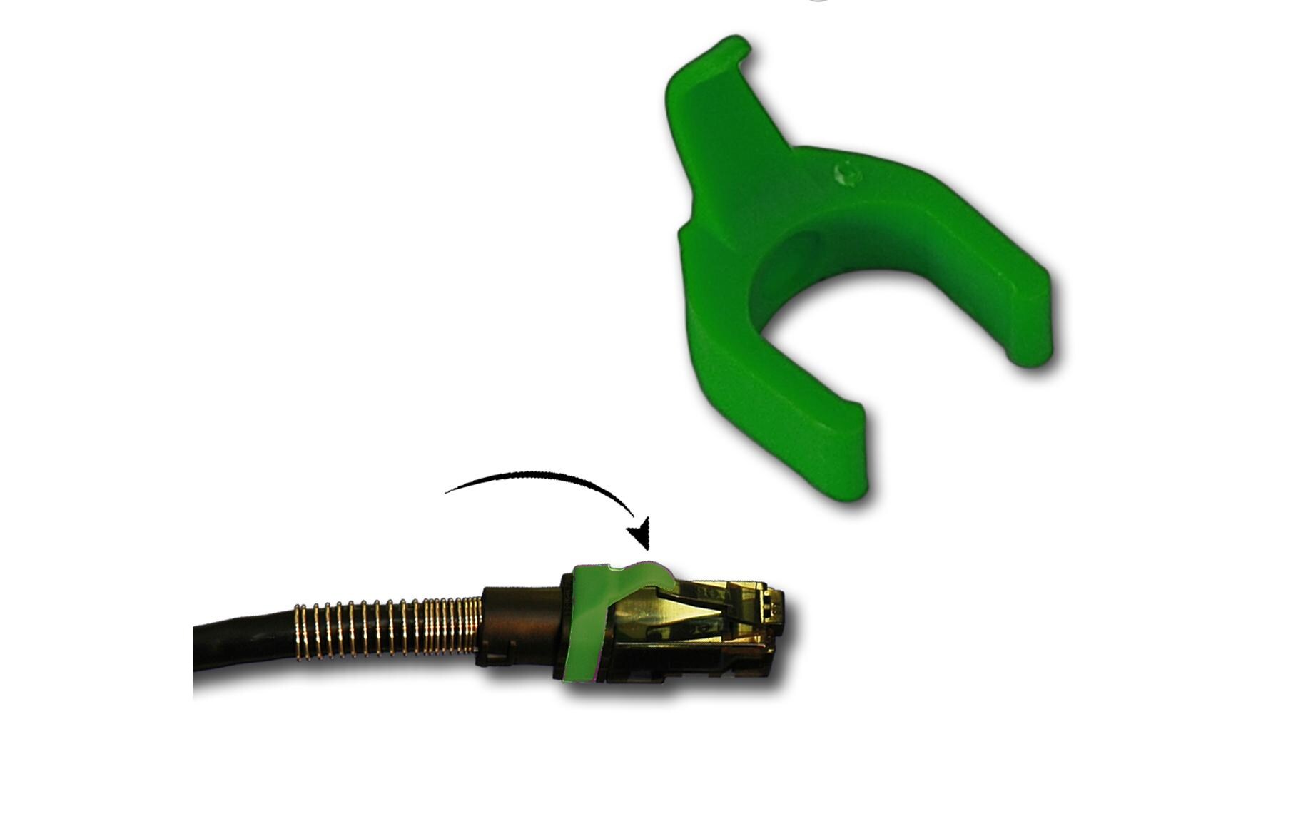 PatchClip 50 Stück GrünPatchClip der Kabelclip für eine blitzschnelle Erkennung im Handumdrehen