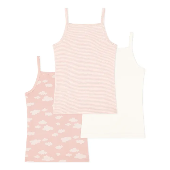 Petit Bateau Lot 3 Débardeurs Nuages | Rose