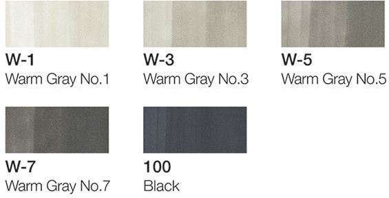 Copic - Ciao Markerset - Warm Grey Tones - 6 Stuks - Alcoholbasis