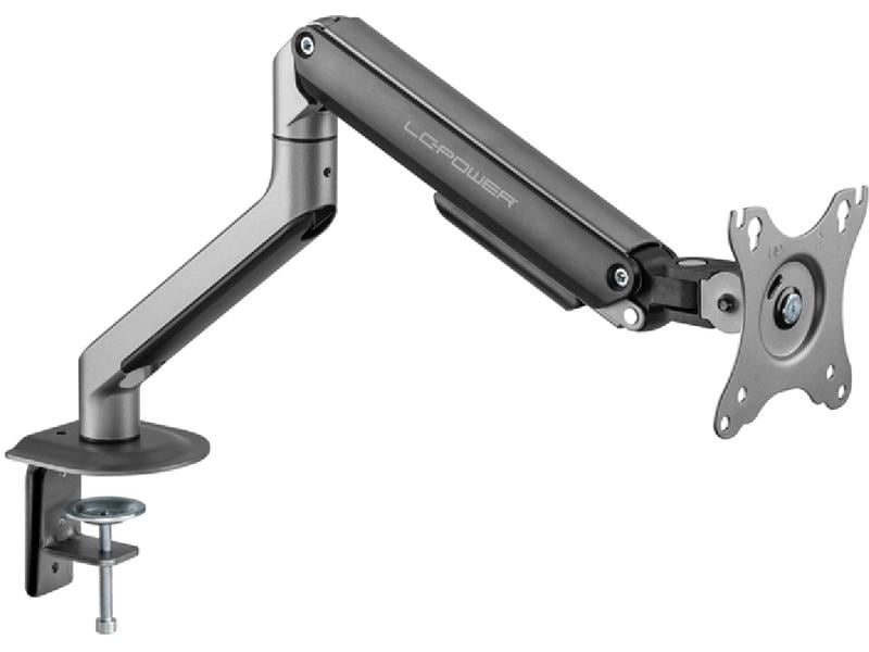 LC-Power Tischhalterung LC-EQ-A32B bis 9 kg – Schwarz Monitorarm für Monitore bis zu 32